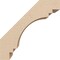 Ekena Millwork 3-inch W x 6-inch D x 6-inch H Pescadero Rough Cedar Woodgrain TimberThane Knee Brace, Primed BRCUR03X06X06PECRCPR - alternate 2